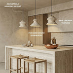 Strata Minimalist Travertine Pendant Light