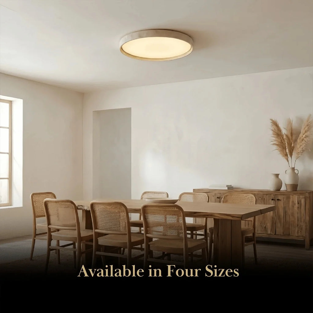 Strata Modern Minimalist Travertine Ceiling Light