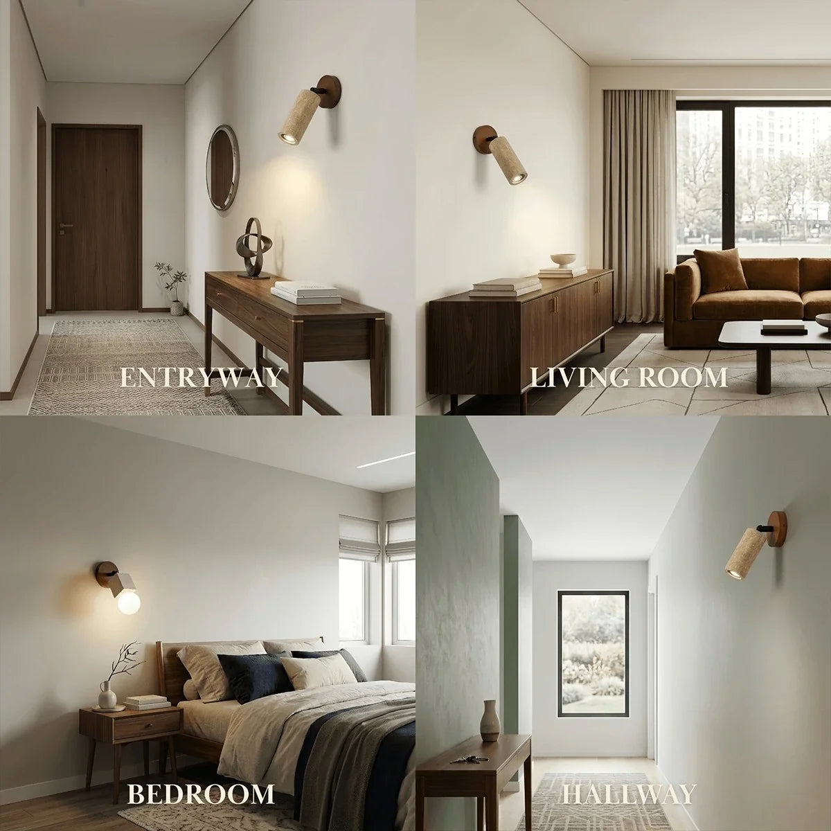 Strata Natural LED Travertine Wall Light