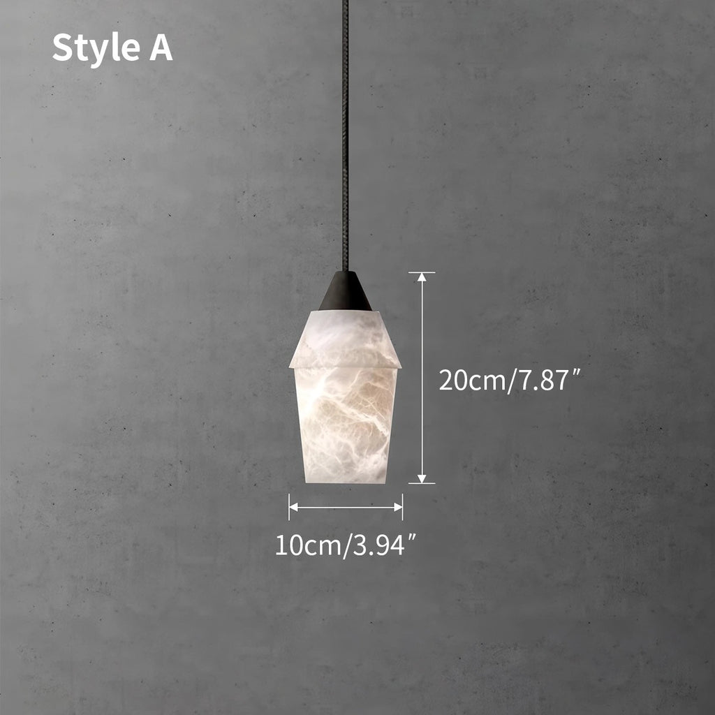 Minimalist onyx dining room pendant light