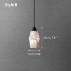 Minimalist onyx dining room pendant light