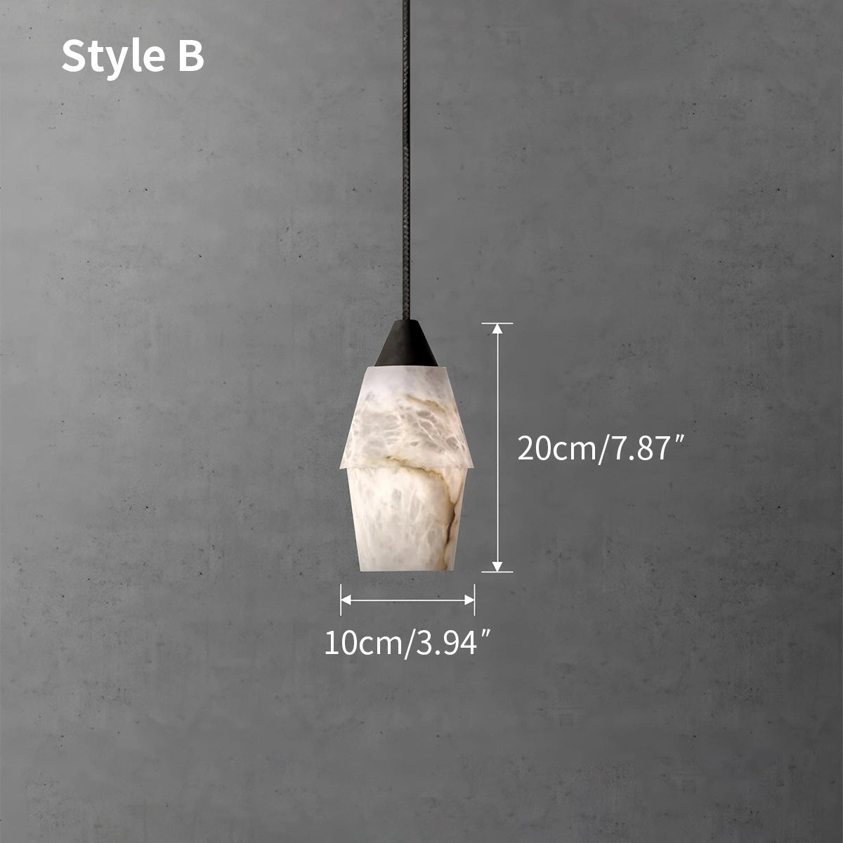 Minimalist onyx dining room pendant light