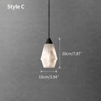 Minimalist onyx dining room pendant light