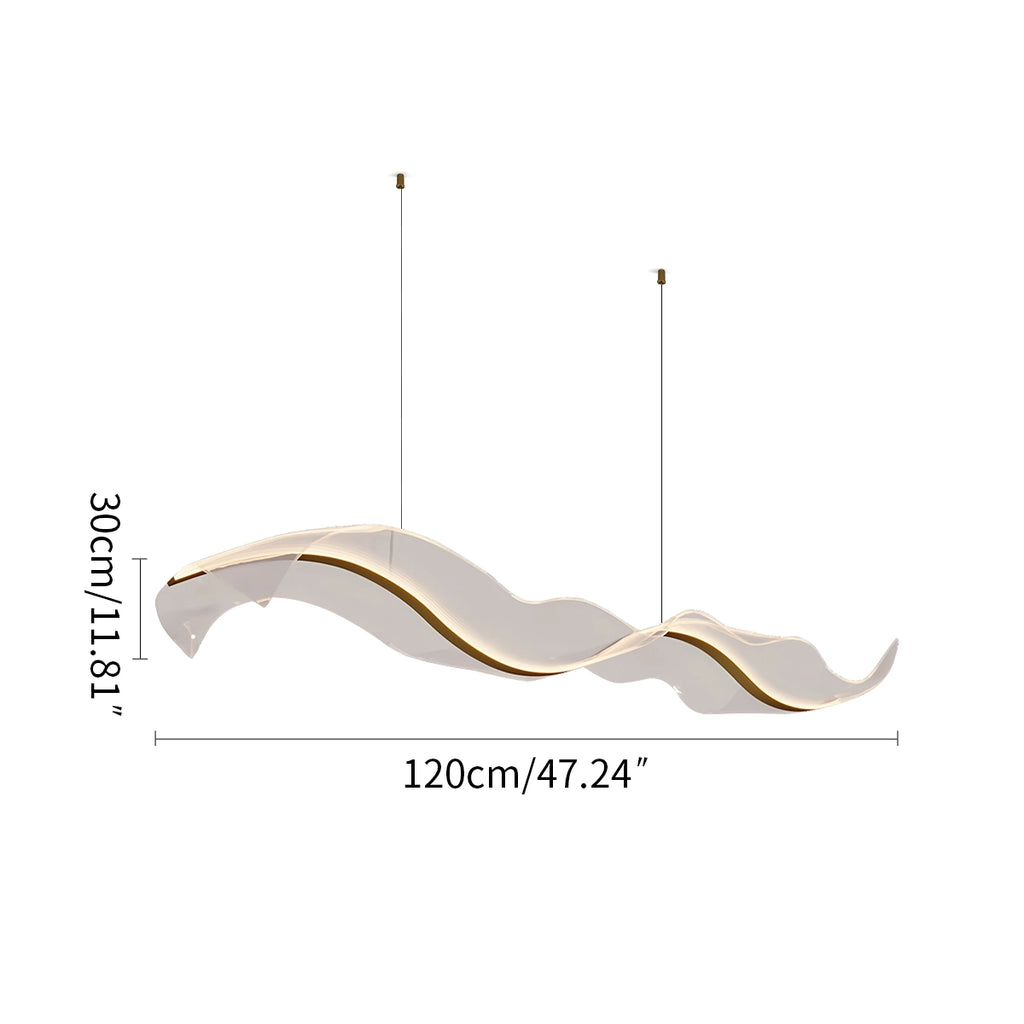 Modern LED Wave Acrylic Chandelier