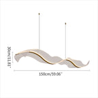Modern LED Wave Acrylic Chandelier
