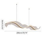 Modern LED Wave Acrylic Chandelier