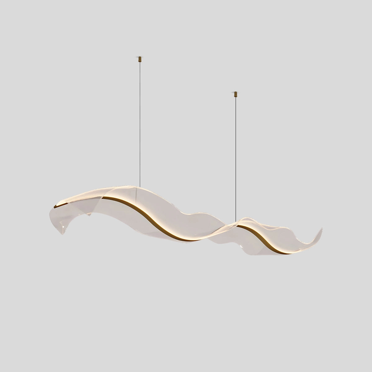 Modern LED Wave Acrylic Chandelier