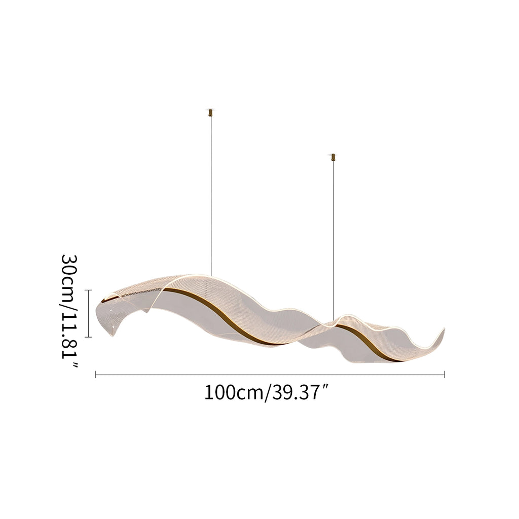 Modern LED Wave Acrylic Chandelier