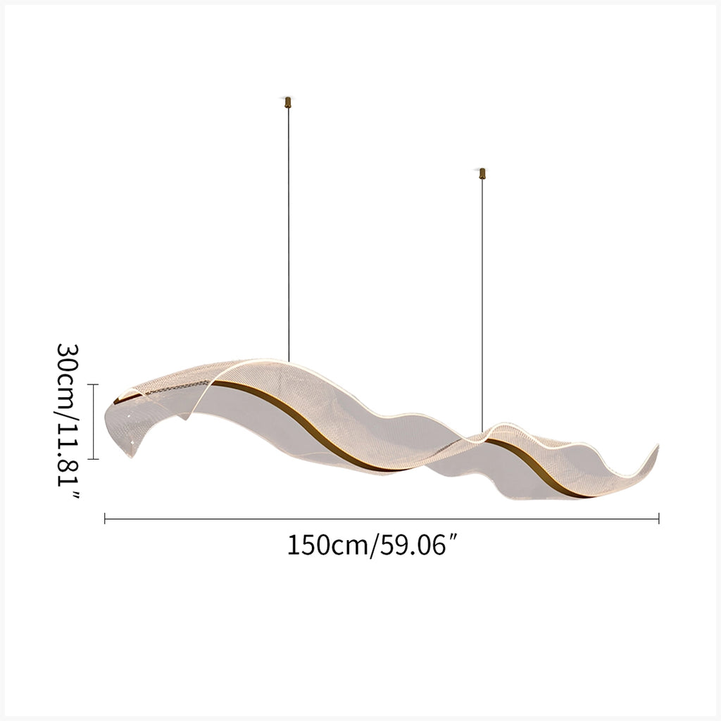 Modern LED Wave Acrylic Chandelier