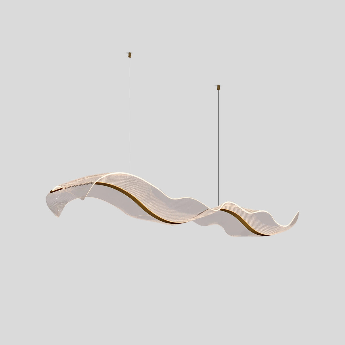 Modern LED Wave Acrylic Chandelier