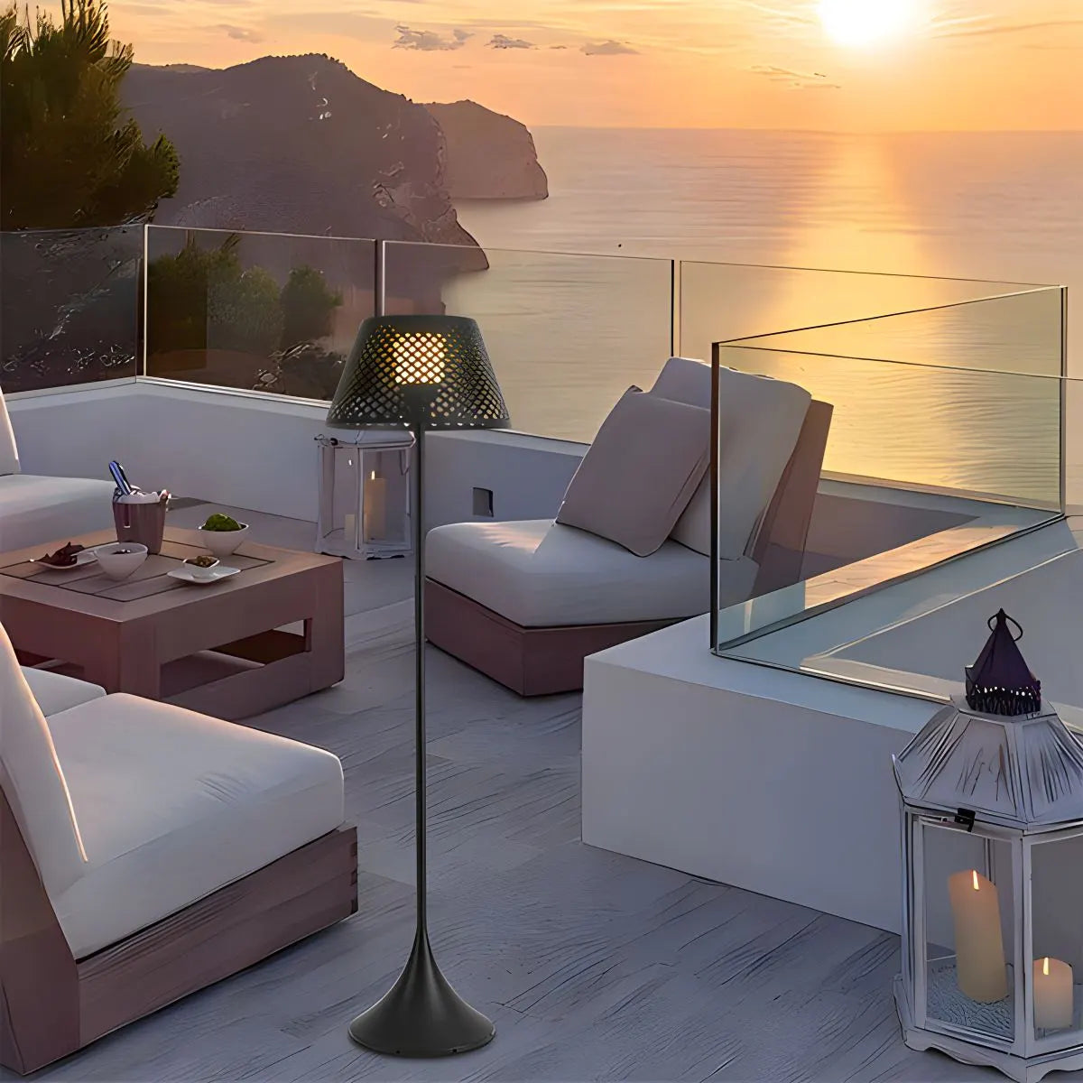 Vine Woven Floor Lamp for Outdoor