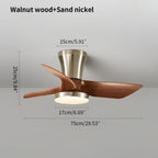 Nordic LED Ceiling Fan with Light for Living Room