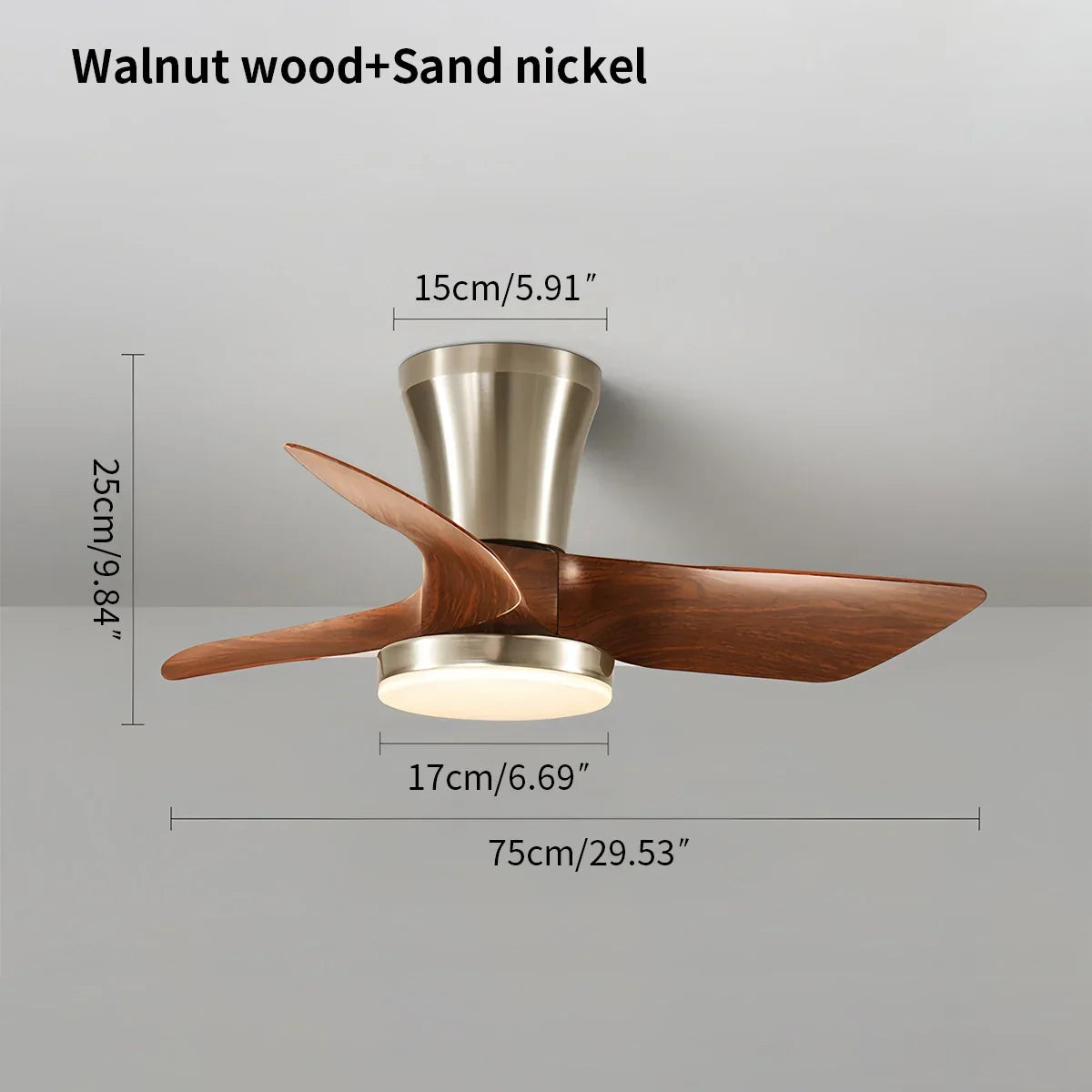 Nordic LED Ceiling Fan with Light for Living Room