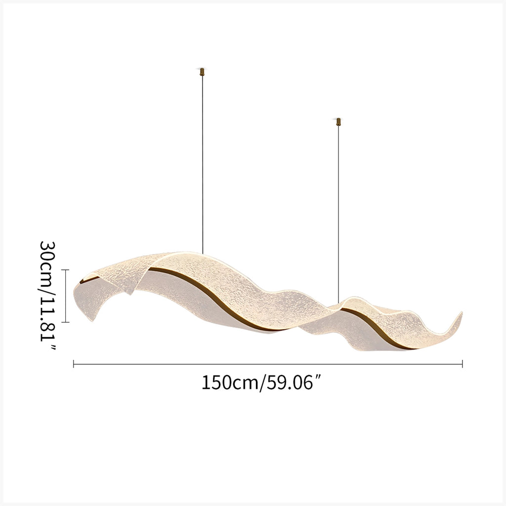 Modern LED Wave Acrylic Chandelier