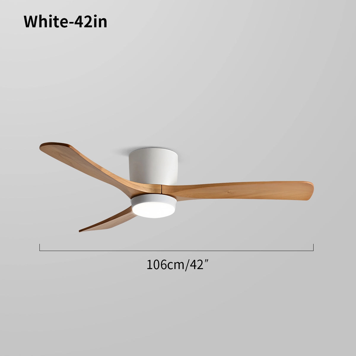 Large Low Profile Ceiling Fan with Light