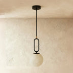 Gong Alabaster Pendant Light