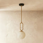 Gong Alabaster Pendant Light