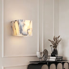 Alabaster Cube Wall Lamp