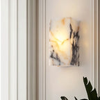 Alabaster Cube Wall Lamp