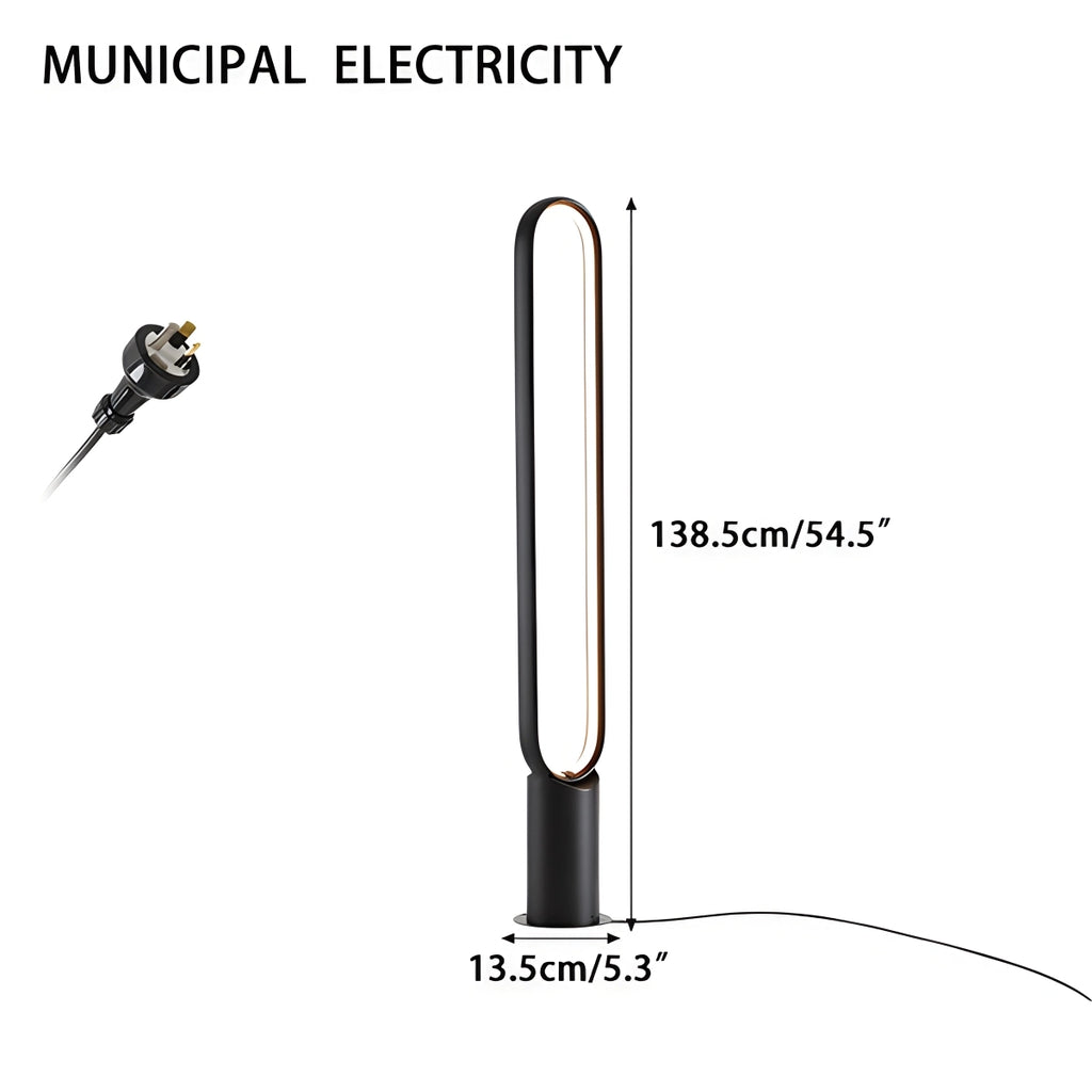 Outdoor Black Oval LED Lawn Light