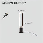 Outdoor Black Oval LED Lawn Light