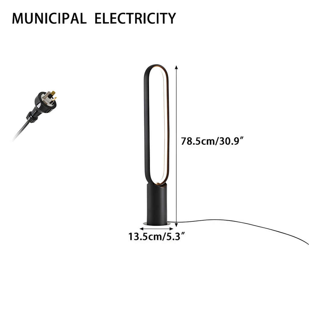 Outdoor Black Oval LED Lawn Light