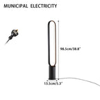 Outdoor Black Oval LED Lawn Light