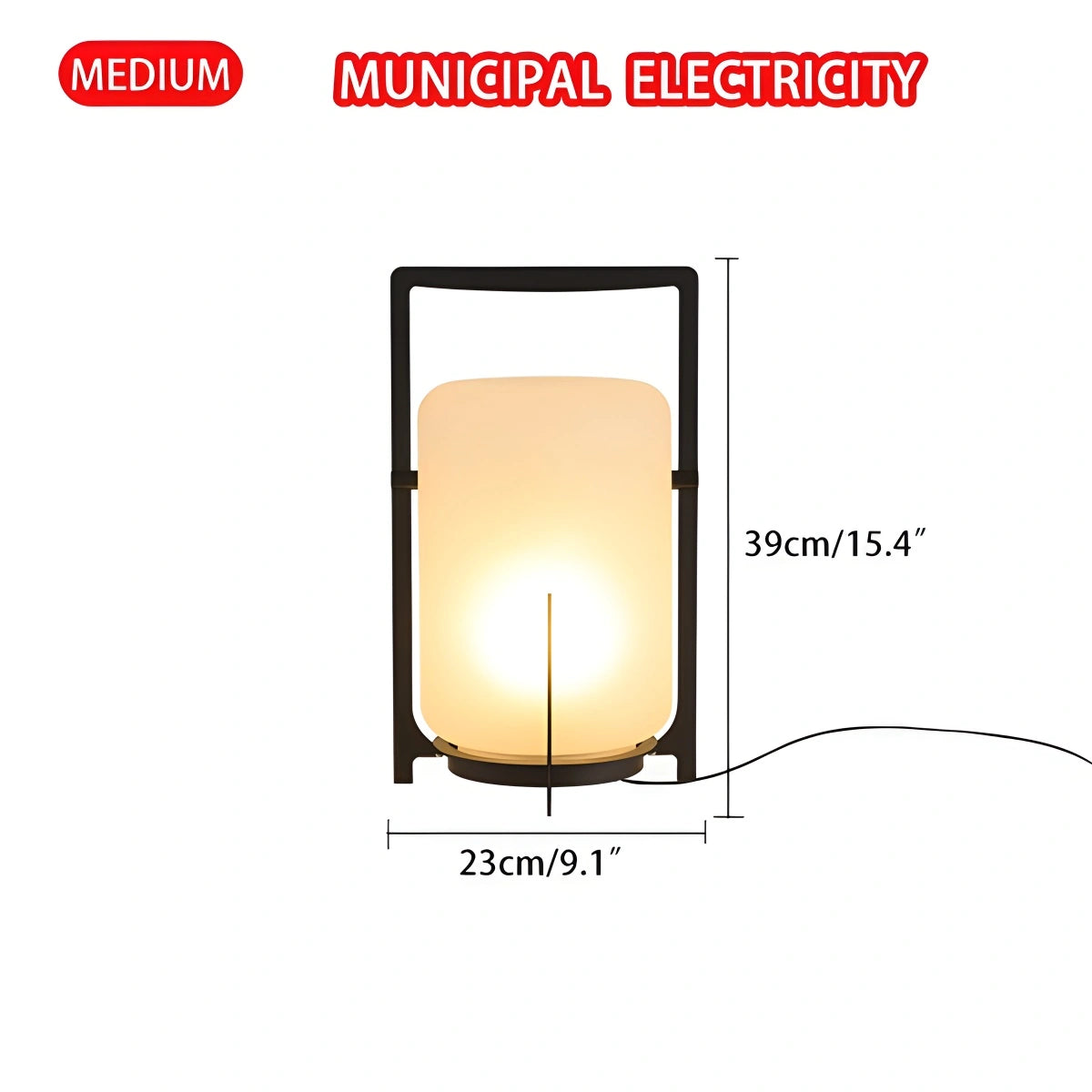 Solar Glass Lantern Outdoor Light for Garden