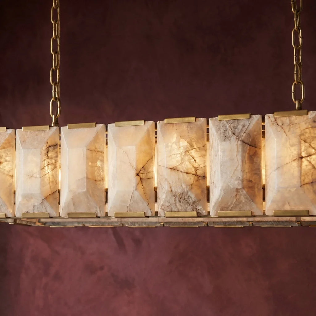 Sakhra Alabaster Linear Chandelier