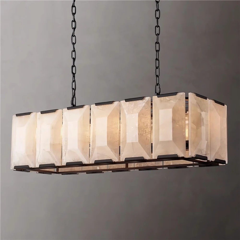 Sakhra Alabaster Linear Chandelier