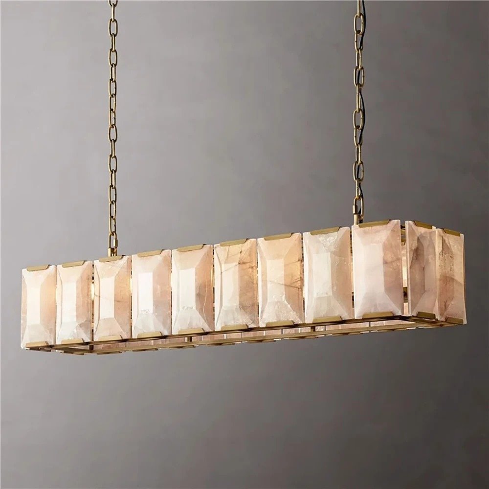 Sakhra Alabaster Linear Chandelier