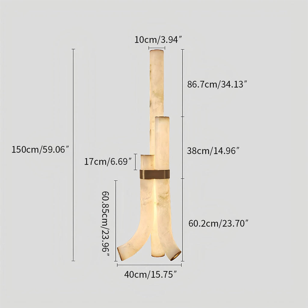 High end onyx art floor lamp