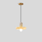 Copper natural onyx dining room pendant light