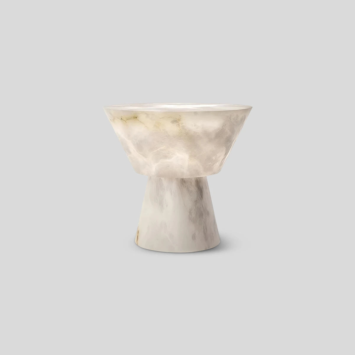 Spanish onyx mushroom head table lamp