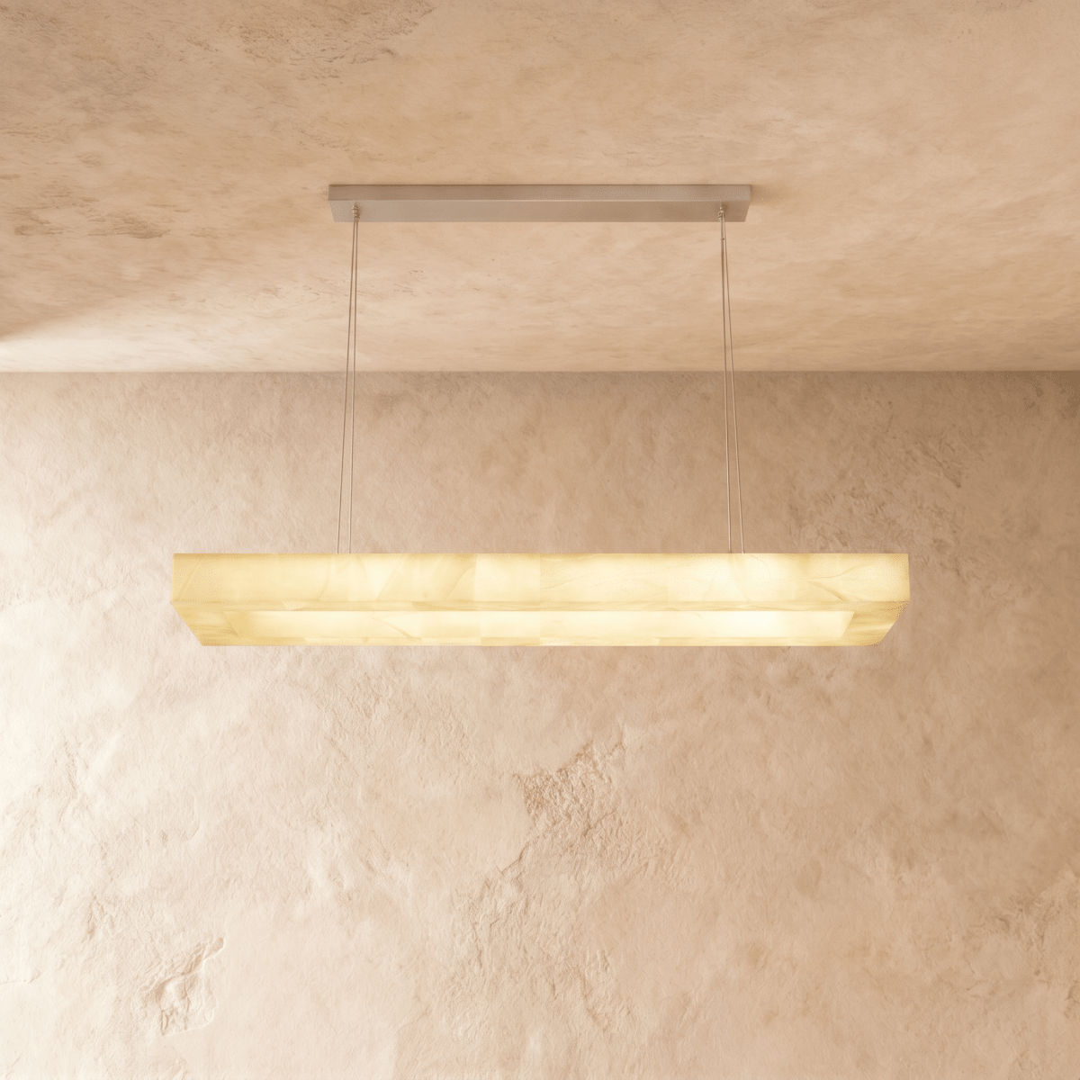 Teva Rectangular Alabaster Chandelier - Residence Supply