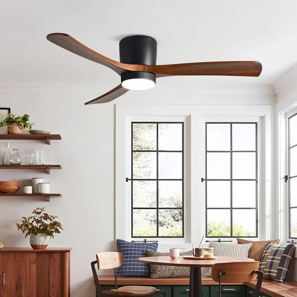 Large Low Profile Ceiling Fan with Light