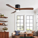 Large Low Profile Ceiling Fan with Light