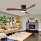 Large Low Profile Ceiling Fan with Light