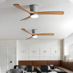 Large Low Profile Ceiling Fan with Light