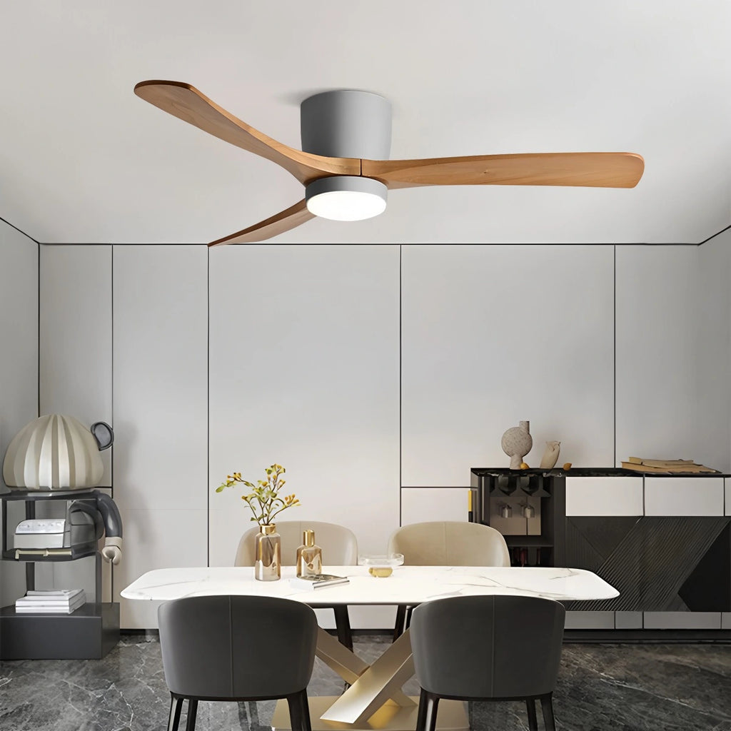 Large Low Profile Ceiling Fan with Light