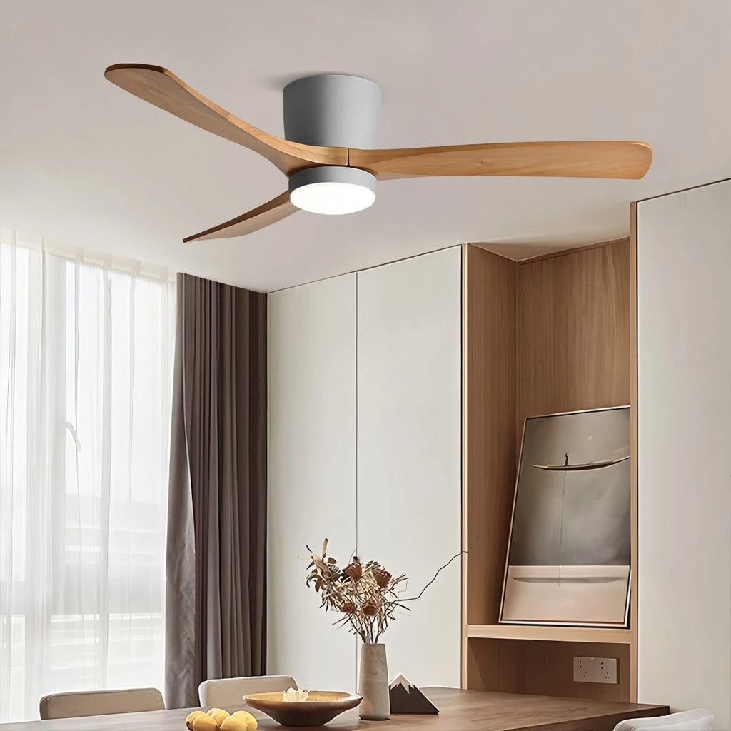 Large Low Profile Ceiling Fan with Light