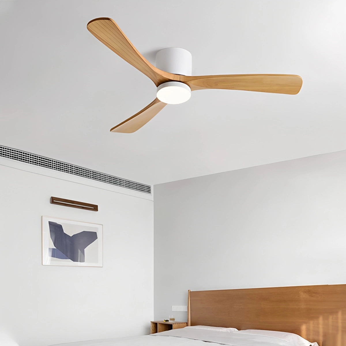 Large Low Profile Ceiling Fan with Light