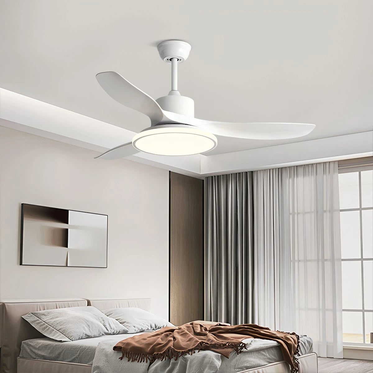 Modern 3 Blade Ceiling Fan with Light